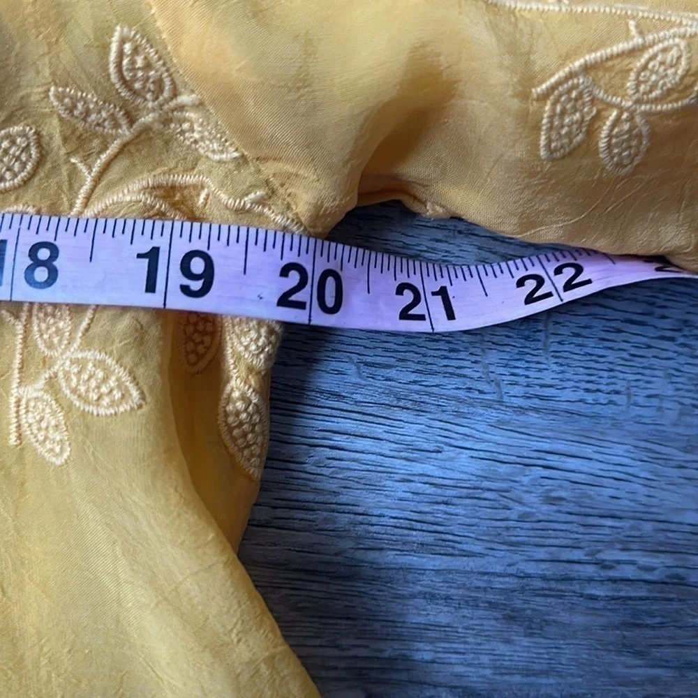 NWT Johnny Was top size Medium Golden Marigold floral Rayon Romantic Mandi Tunic - Picture 8 of 10